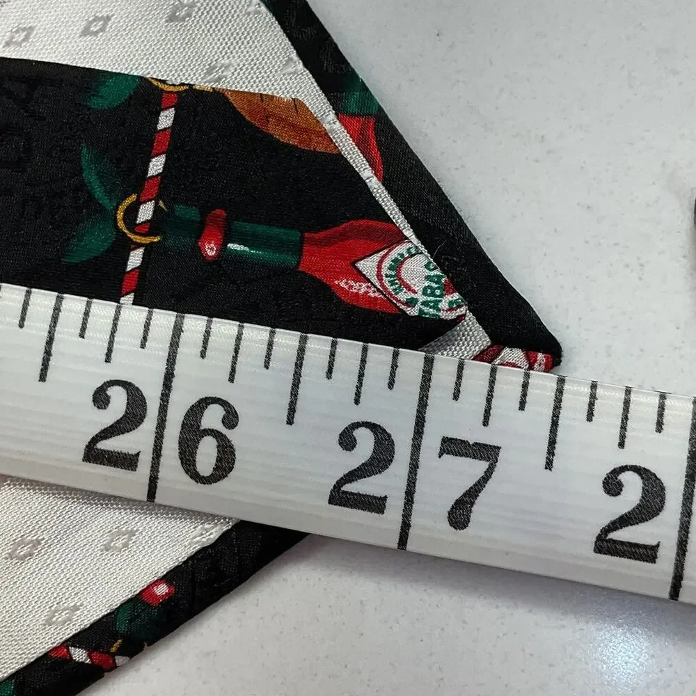 Tabasco Jalapeños and Hot Sauce Mens Neck Tie 100% Silk Christmas
